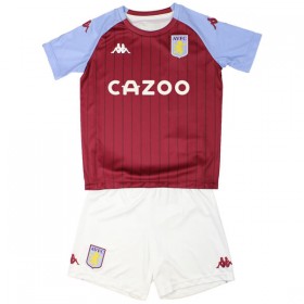 Camisolas de futebol Aston Villa Criança Equipamento Principal 2020/21 Manga Curta